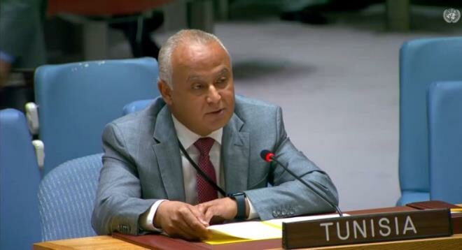 تونس تطالب مجلس الأمن بالوقف الفوري لجرائم الحرب والإبادة الجماعية التي يتعرض لها الشعب الفلسطيني 